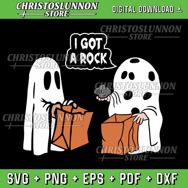 Cute Ghost Rocker Sign Funny Boo Ghost Scary I Got A Rock Halloween Svg, I Got a Ro | Inspire ...