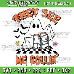 physical therapy halloween svg, they see me rolling spo-oky pt pta svg, ghost pt squad svg, physical therapist svg