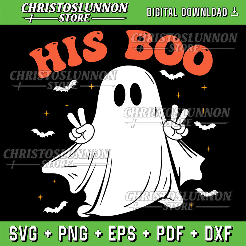 His Boo Her Boo Svg Couples Halloween Svg Halloween Matching Fall Svg Autumn Svg Trendy Fall Svg Halloween Party 0