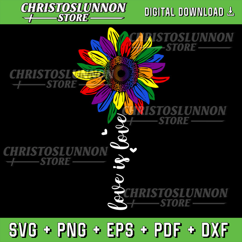 Rainbow Sunflower Love Is Love LGBT Gay Lesbian Pride Svg Gay Rainbow Svg LGBT Svg Lesbian Svg Gay 0