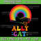 Allycat LGBT Cat With Ally Pride Rainbow Svg Ally Cat LGBT Gay Rainbow Pride Flag Svg Ally Cat LGBT 0