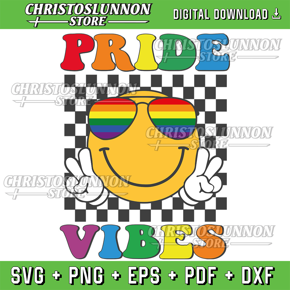 LGBT Vibes Smile Face Hippie Equality Gay Lesbian BLM Pride Svg Pride Svg Happy Face Lgbt Svg LGBTQ 0