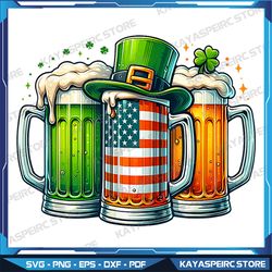 irish beer ireland st patricks day drinking party men women png, st. patricks beers flags and hat png sublimation design