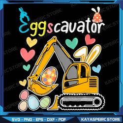 Eggscavator Easter Egg Hunt Construction Trucks Png, Easter boy Png, Eggscavator Png, Kids Easter Png, Eggs-cavator Png