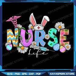 Nurse Life Stethoscope Png, Nursing Cute Easter Bunny Easter Day Png, Easter png, Nurse png, Nursing png, Easter Nurse