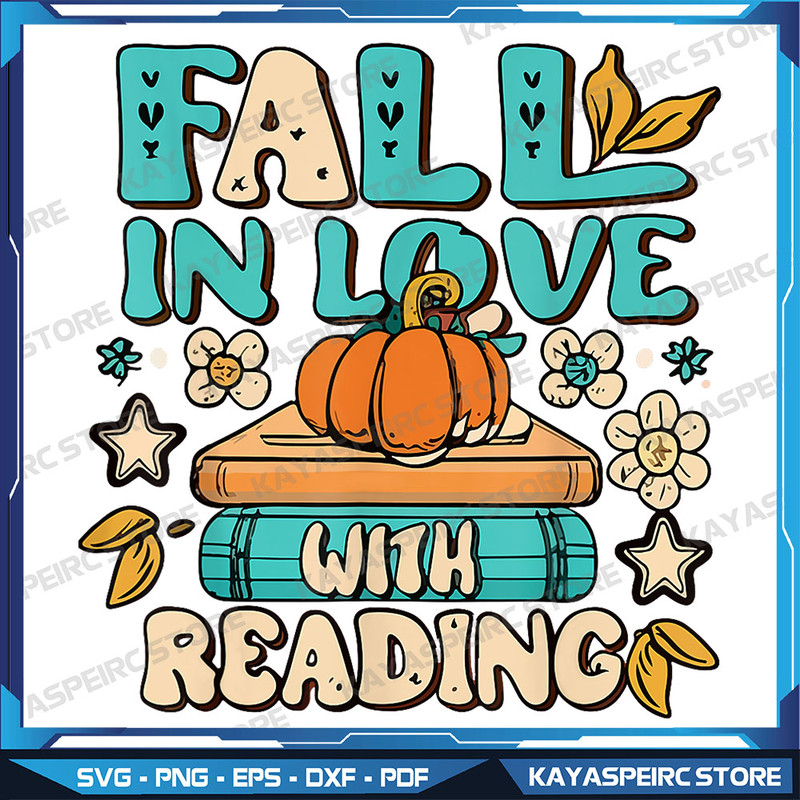 Fall In Love With Reading Book Autumn Pumpkins And Teachers Png Fall In Love With Learning Trick Or Teach Png Teacher 0
