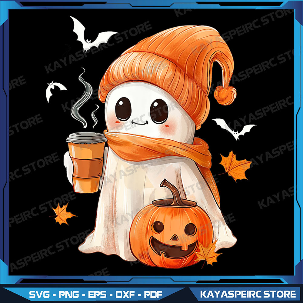 Cute Ghost Drinking Coffee Halloween Ghost Ice Coffee Png Ghost Ice Coffee Png Halloween Ghost Png Ghost Png 0