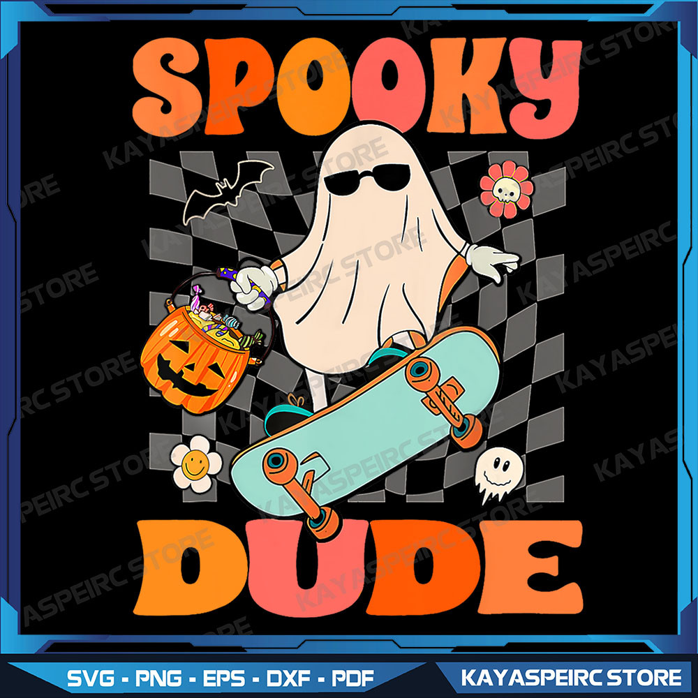 Halloween Skateboard Boo Spooky Png Ghost Png Retro Halloween Design Halloween Png Spooky Ghost Png Skate Ghost 0
