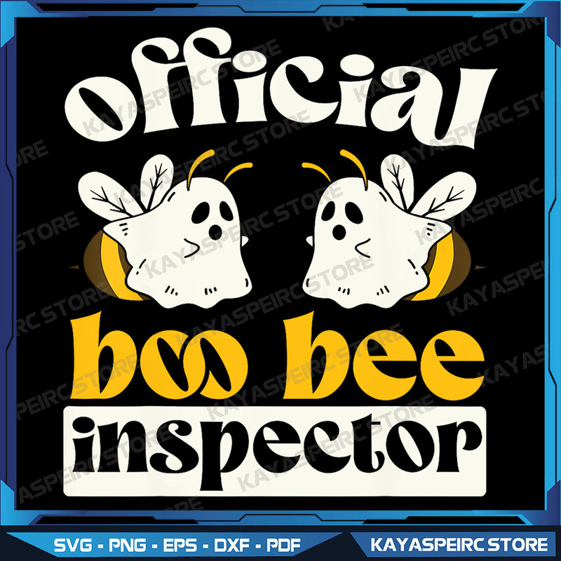 Official Boo Bee Inspector Png Halloween Humor Funny Png Funny Boo Bees Witch Halloween Gifts Boo Bee Png Digital 0