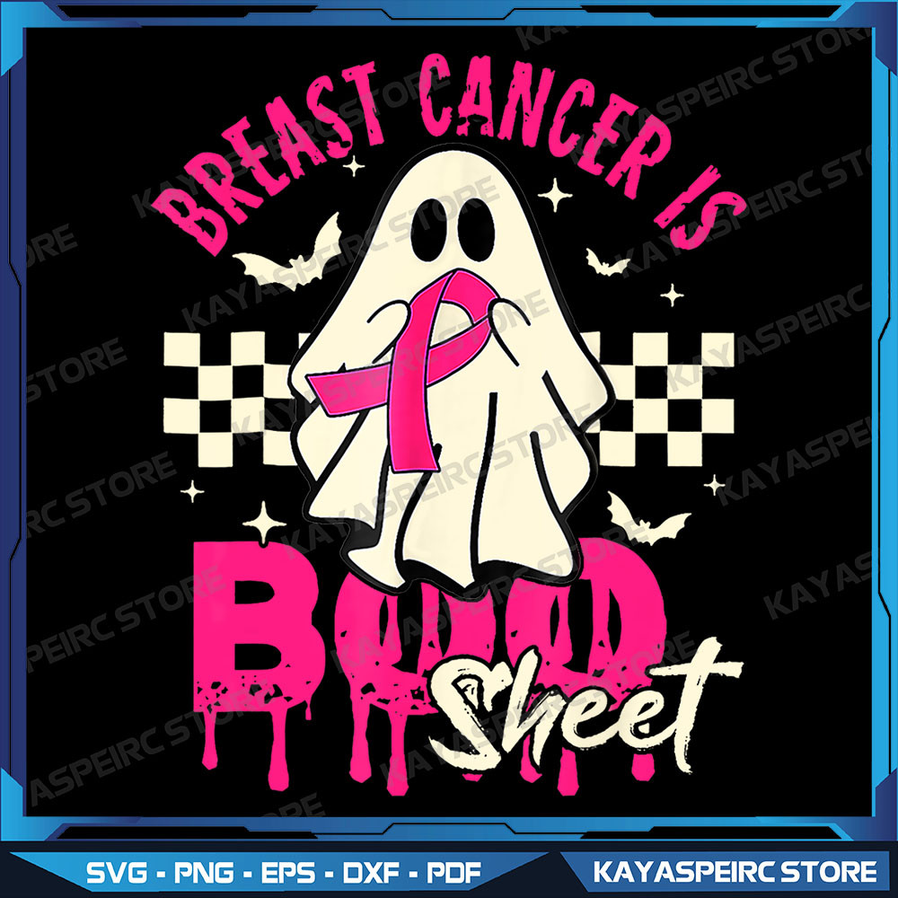 BreastCancerAwareness Png Ghost Ribbon BreastCancerAwareness Png Cancer Halloween Png Breast Cancer Is Boo Sheet 0