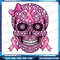 Sugar Skull Pink Ribbon BreastCancerAwareness Png BreastCancerAwareness Png Pink Ribbon Png Skeleton Png 0