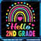 Hello 2nd Grade Teacher Funny Rainbow Lover Back To School Png 2nd Grade Png 1st Day Of School Back To School Png 0