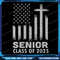 Senior Class Of 2025 USA Flag Cross Christian Graduation Png Back To School 2025 Graduation 25 Png Senior 2025 PNG 0