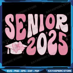 senior 2025 coquette pink bow class of 2025 back to school png, pink bow png, senior 2025 png, class of 2025 png
