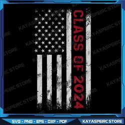 senior class of 2024 american flag graduation 24 graduate png, sublimation design, class of 2025 png, high school