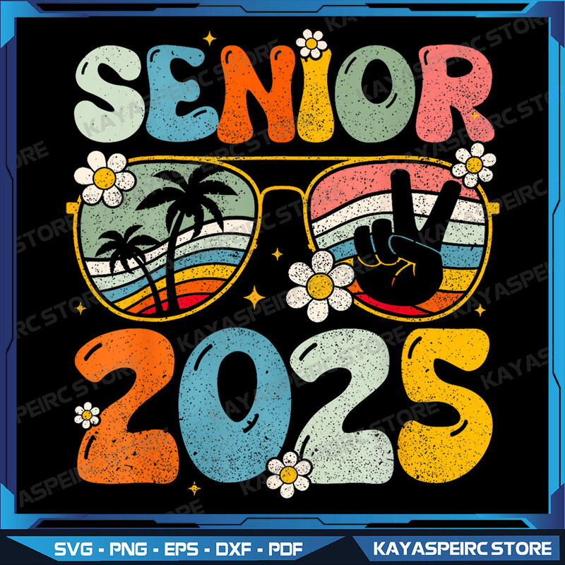 Retro Senior 2025 Back To School Class Of 2025 Graduation Png Sublimation Design Class Of 2025 Png Graduate Png 0