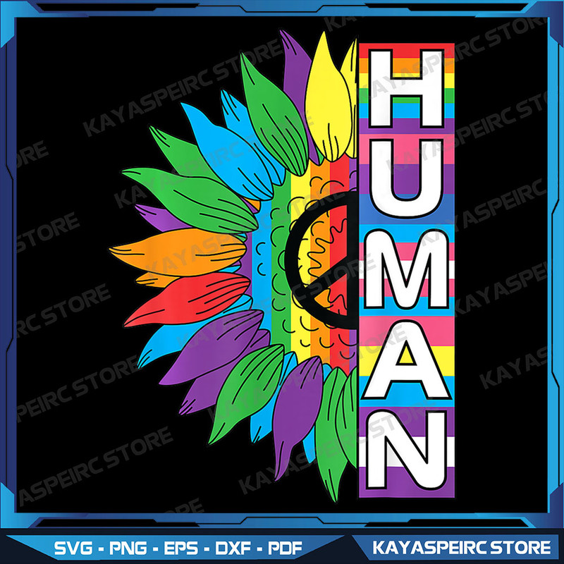 Human Sunflower Rainbow LGBT Flag Gay Pride Month LGBTQ Png LGBTQ Sublimation Design Motivation Png LGBTQ Png Lgbt 0