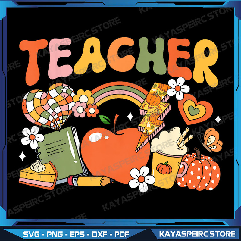 Teacher Fall Autumn Pumpkin Thanksgiving Thankful Png Grateful Teacher Png Hello Fall Png Autumn Vi 0
