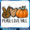 Peace Love Fall Autumn Leopard Heart Pumpkin Thanksgiving Png Love Fall Yall Png Leopard Fall Subli 0