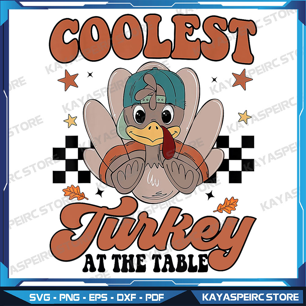 Coolest Turkey At The Table Funny Thanksgiving Png Coolest Turkey At The Table Png Thanksgiving Png 0