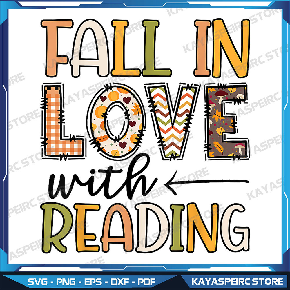 Fall In Love With Reading Book Autumn Pumpkins And Teachers Png Fall In Love With Reading Book Png  0