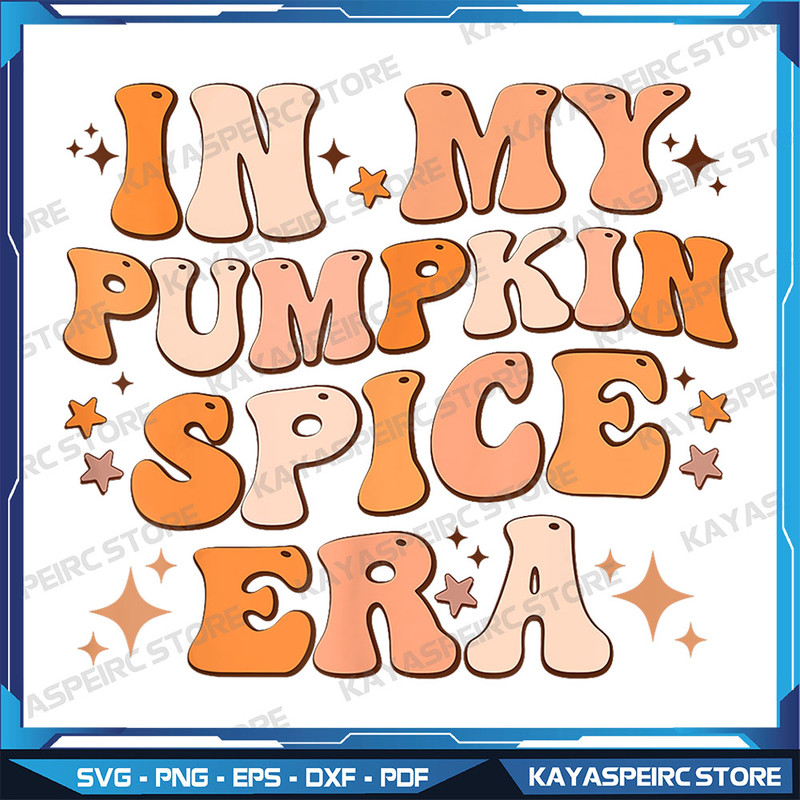 In My Pumpkin Spice Era Groovy Retro Autumn Thanksgiving Png Thanksgiving Png Hello Pumpkin Png Pum 0