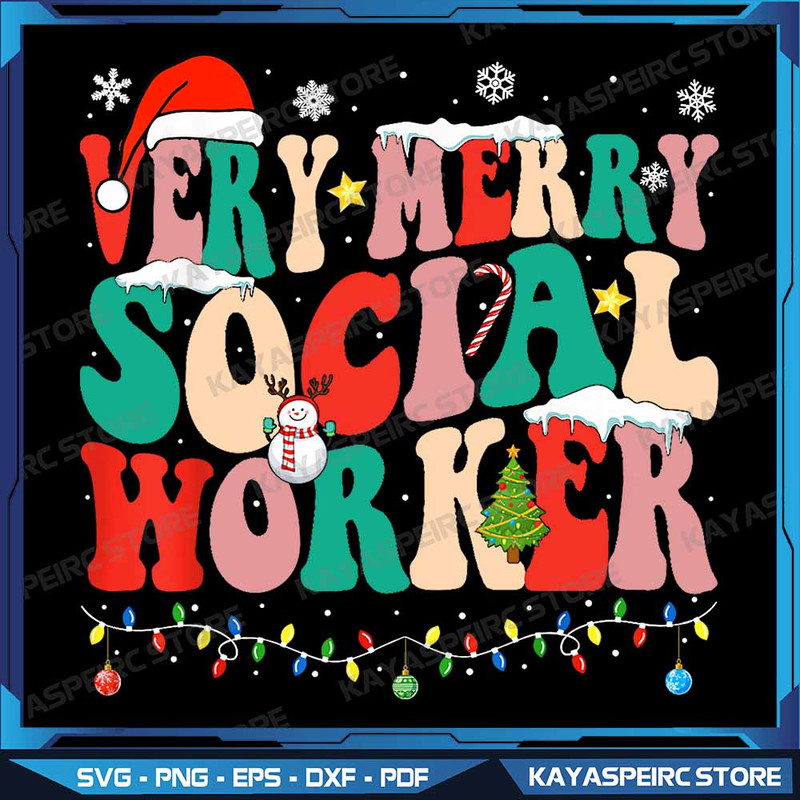 Very Merry Social Worker Xmas Cool Christmas Social Worker Png Social Worker Png Christmas Png Retr 0