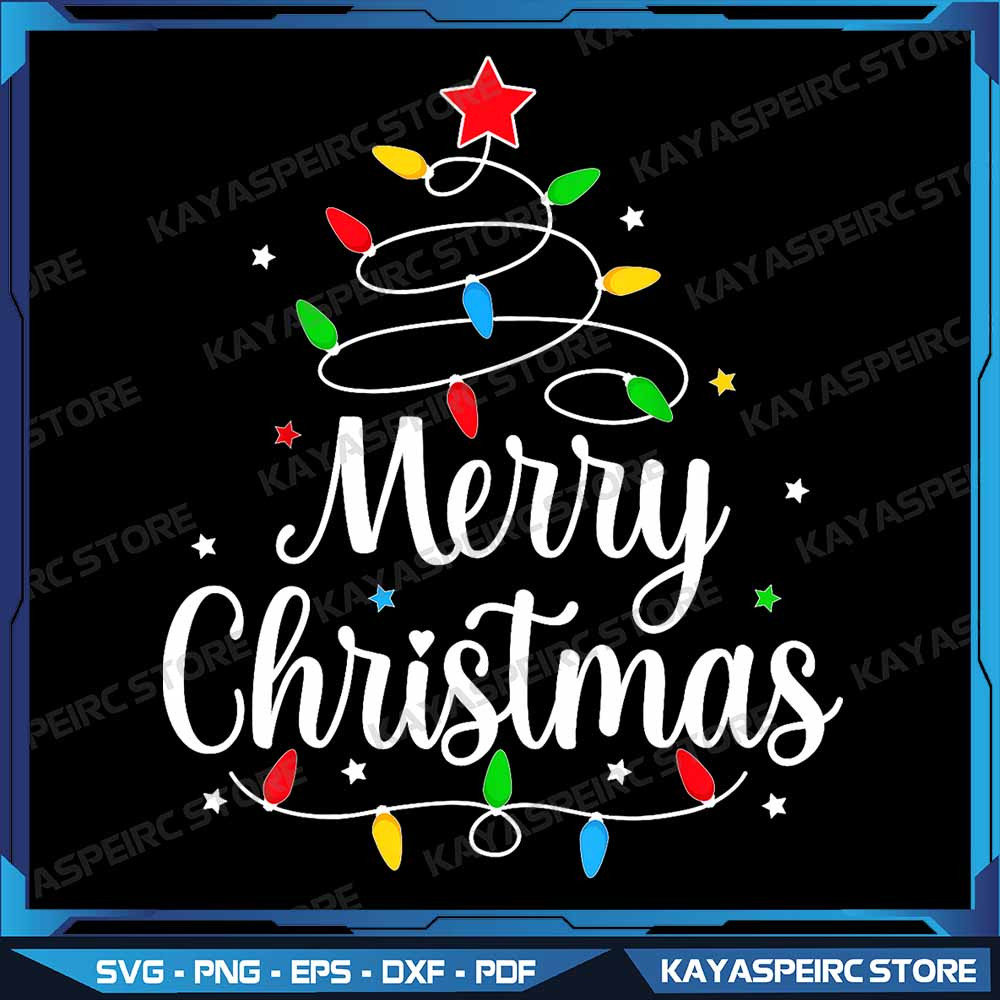 Merry Christmas Tree Lights Family Matching Men Women Girls Png Christmas Tree Png Christmas Lights 0