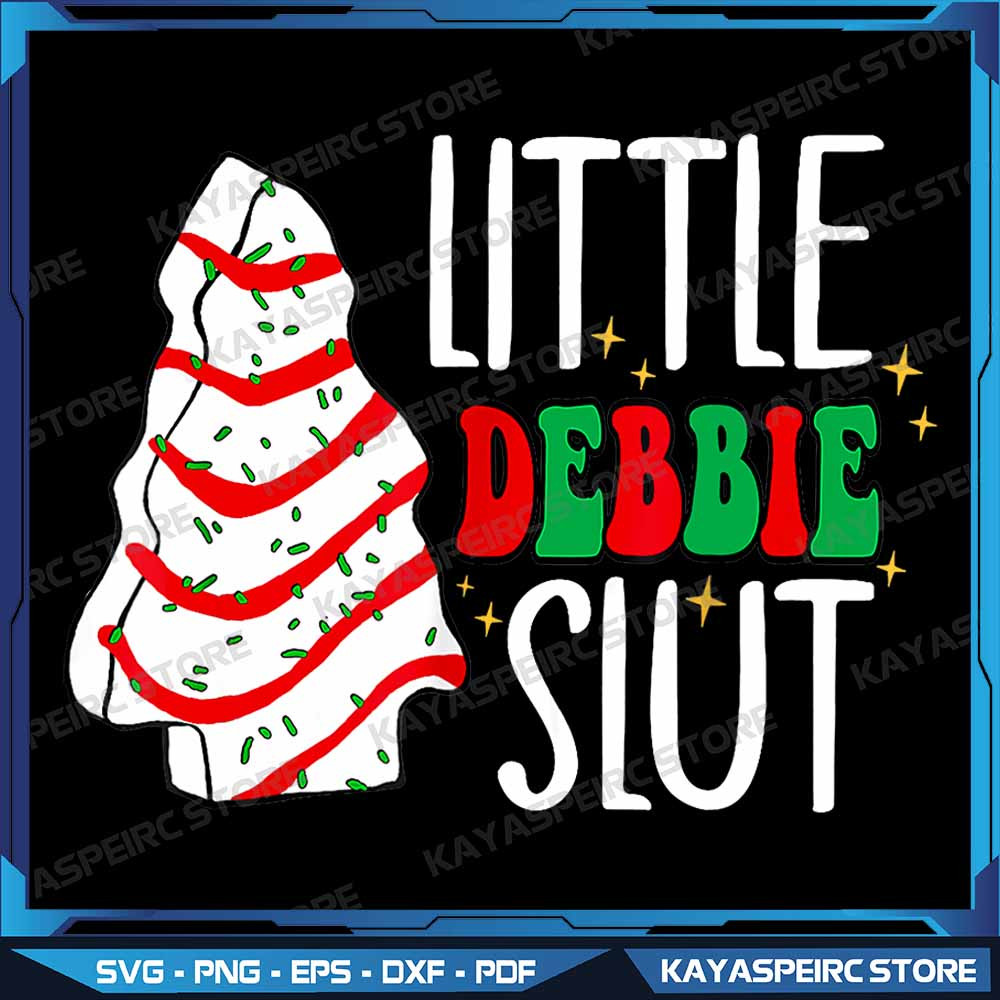 Littie Debbie Slut Funny Christmas Tree Cakes Xmas Black Png Littie Debbie Slut Png Christmas Tree 0