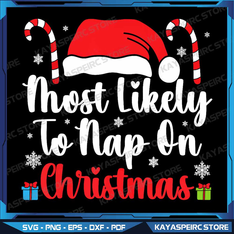 Most Likely To Nap On Christmas Family Funny Matching Png Most Likely To Nap On Christmas Png Merry 0