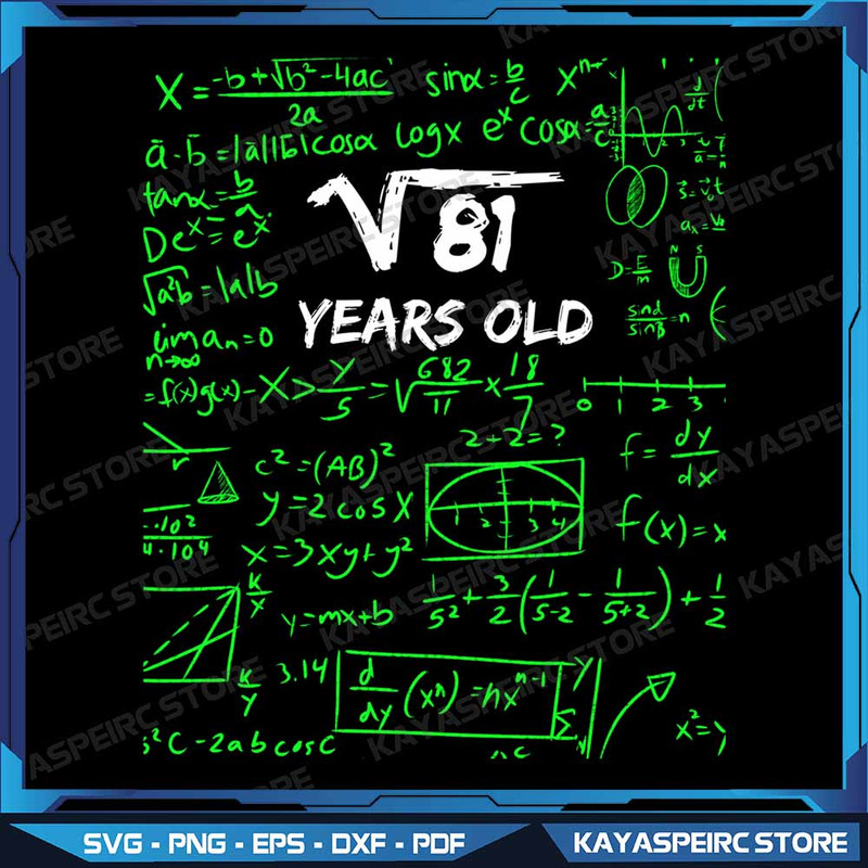 Square Root Of 81  9th Birthday 9 Years Old Png 9th Birthday Png 9 Years Old Png Funny Happy 9th Bi 0