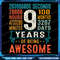 9 Years Old Retro Distressed 9th Birthday Gifts 108 Months Png 9th Birthday Png 9 Years Png 108 Mon 0