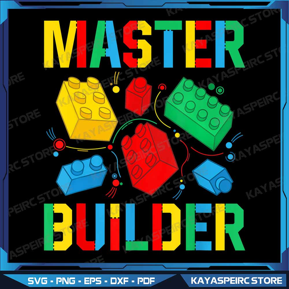 Master Builder Kids Building Blocks Brick Toy Master Builder Png Building Blocks Bricks Toys Png Ma 0