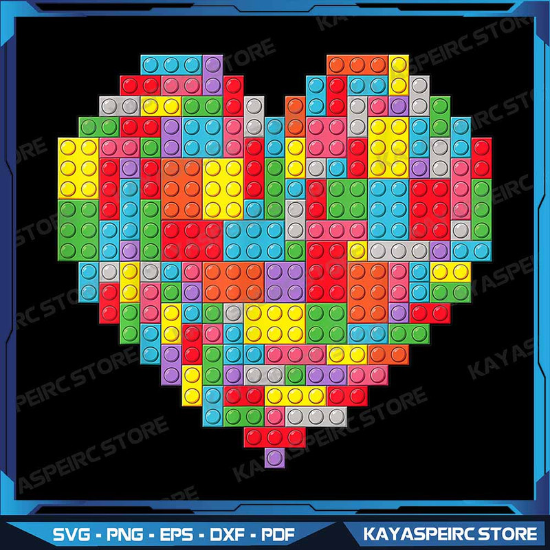 Master Builder Block Brick Building Heart Valentines Day Boy Png Master Builder Valentine Day Block 0