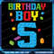 Master Builder 5th Birthday Boy 5 Five Year Building Bricks Png 5 Years Old Birthday Boy Block Buil 0