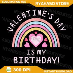 womens valentine's day birthday rainbow png, rainbow valentines day png, rainbow png, heart, valentine's day, digital