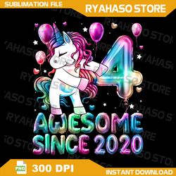 flossing unicorn 4 year old png, 4th birthday girl unicorn party png, unicorn four birthday png, unicorn 4th birthday