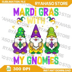 mardi gras with my gnomies 2024 mardi gras beads gnomes png,mardi gras png,gnome png, gnome design png, louisiana png