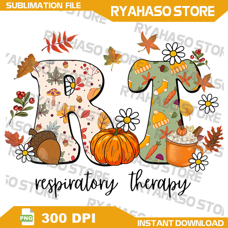Respiratory Therapy Autumn Fall Season Thanksgiving Png Nurse Life Fall Png Nursing Autumn Png Western Fall Png 0