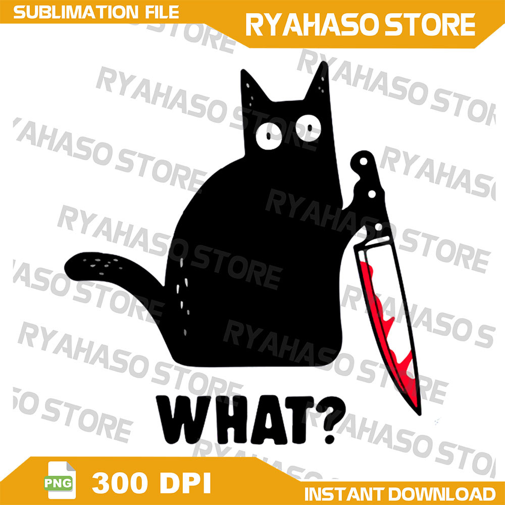 Cat What Funny Black Cat Png Murderous Cat With Knife Pullover Png Knife Murderous Cat Png Funny Cat Lover Png Cat 0