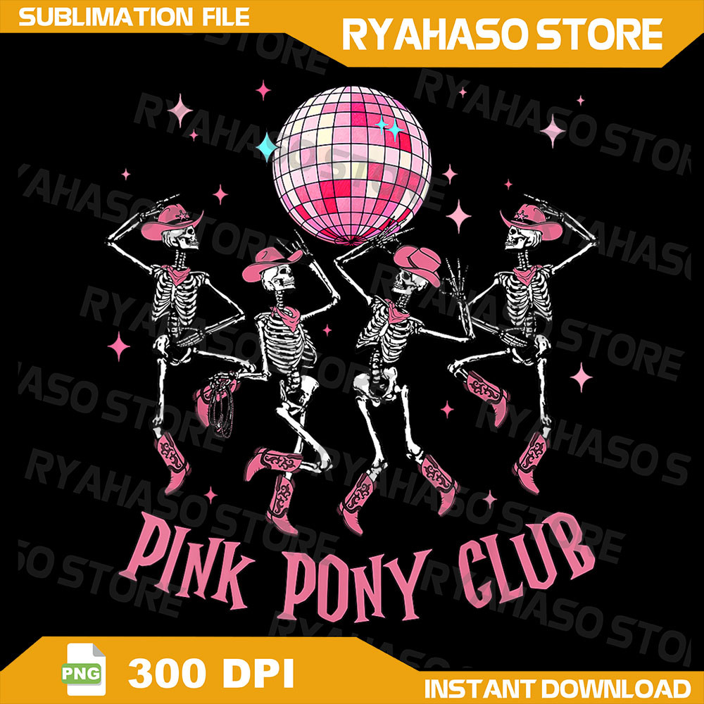 Halloween Skeleton Pink Pony Club Cowgirl Western Birthday Png Halloween Skeleton Pink Pony Club Cowgirl Png Spooky 0