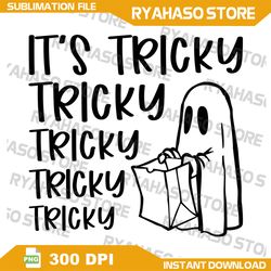 it's tricky tricky tricky funny halloween ghost png, funny halloween png, funny rap png, halloween png, halloween costum