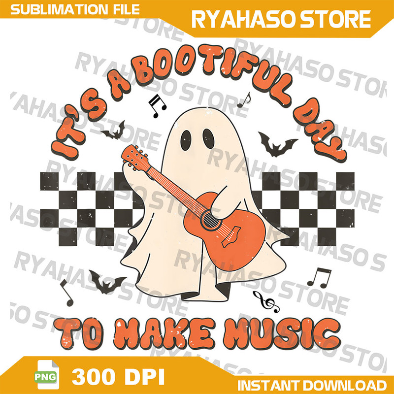 Its A Bootiful Day To Make Music Halloween Music Teacher Png Guitar Teacher Png Music Lover Png Retro Halloween Png 0