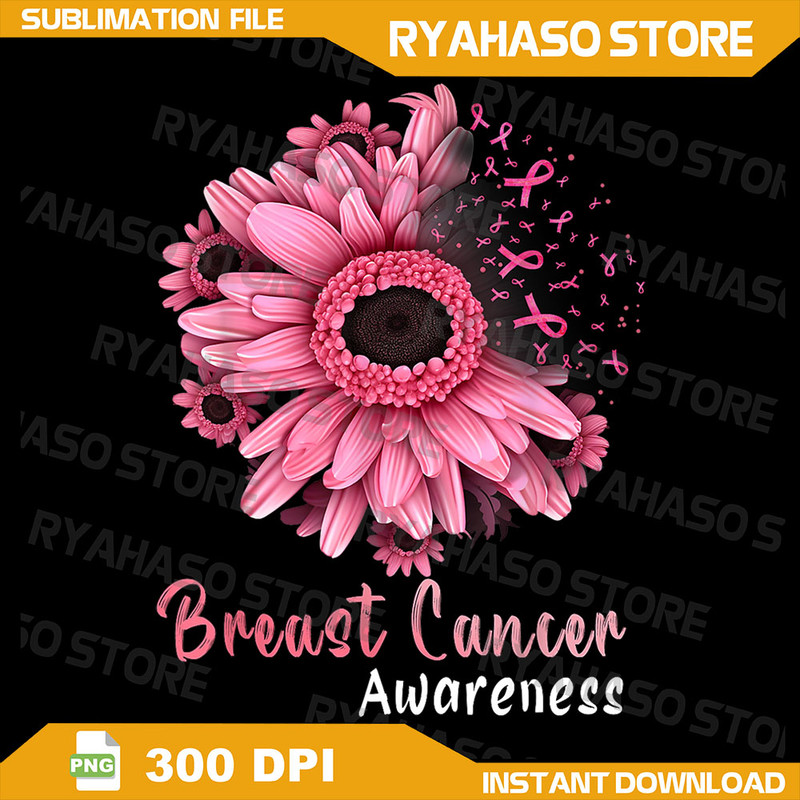 Sunflower BreastCancerAwareness Pink Ribbon In October Png Sunflower Png Awareness Png Pink Ribbon Png Cancer Png 0