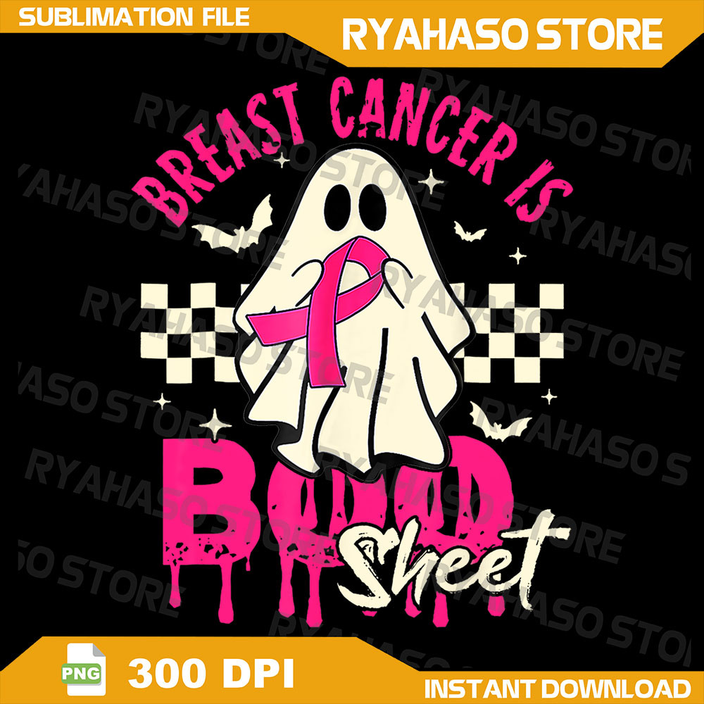 BreastCancerAwareness Png Ghost Ribbon BreastCancerAwareness Png Cancer Halloween Png Breast Cancer Is Boo Sheet 0
