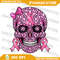 Sugar Skull Pink Ribbon BreastCancerAwareness Png BreastCancerAwareness Png Pink Ribbon Png Skeleton Breast 0