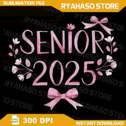 retro senior 25 class of 2025 graduation coquette pink png, pink png, senior 2025 png, class of 2025 png, graduation