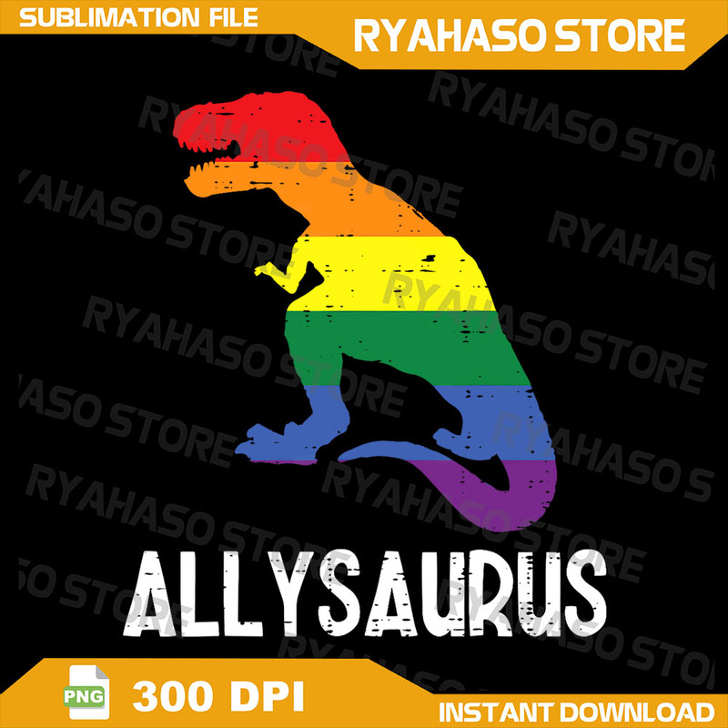 Gay Rainbow Dino Trex Ally Saurus Lgbt Flag Boys Toddler Png Lgbt PngTRex Png Dinosaur Png Rainbow Png Digital 0