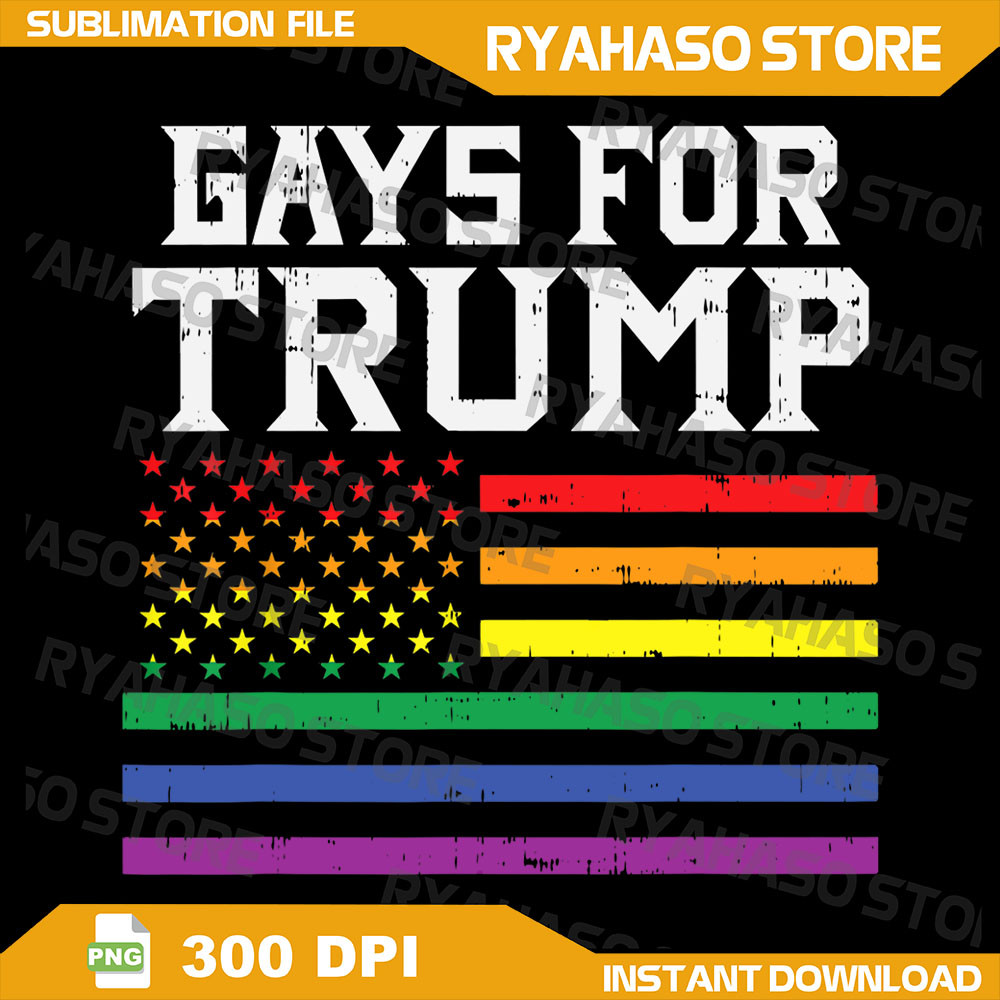 Gays For Trump USA Flag Pro Reelect Donald 2020 LGBT Png Trump Flag Png USA Flag Png Donald Trump Png 2024 Election 0