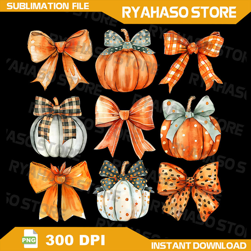 Coquette Bow Pumpkin Season Thanksgiving Autumn Fall Png Retro Halloween PngCoquette Bow Png Fall F 0